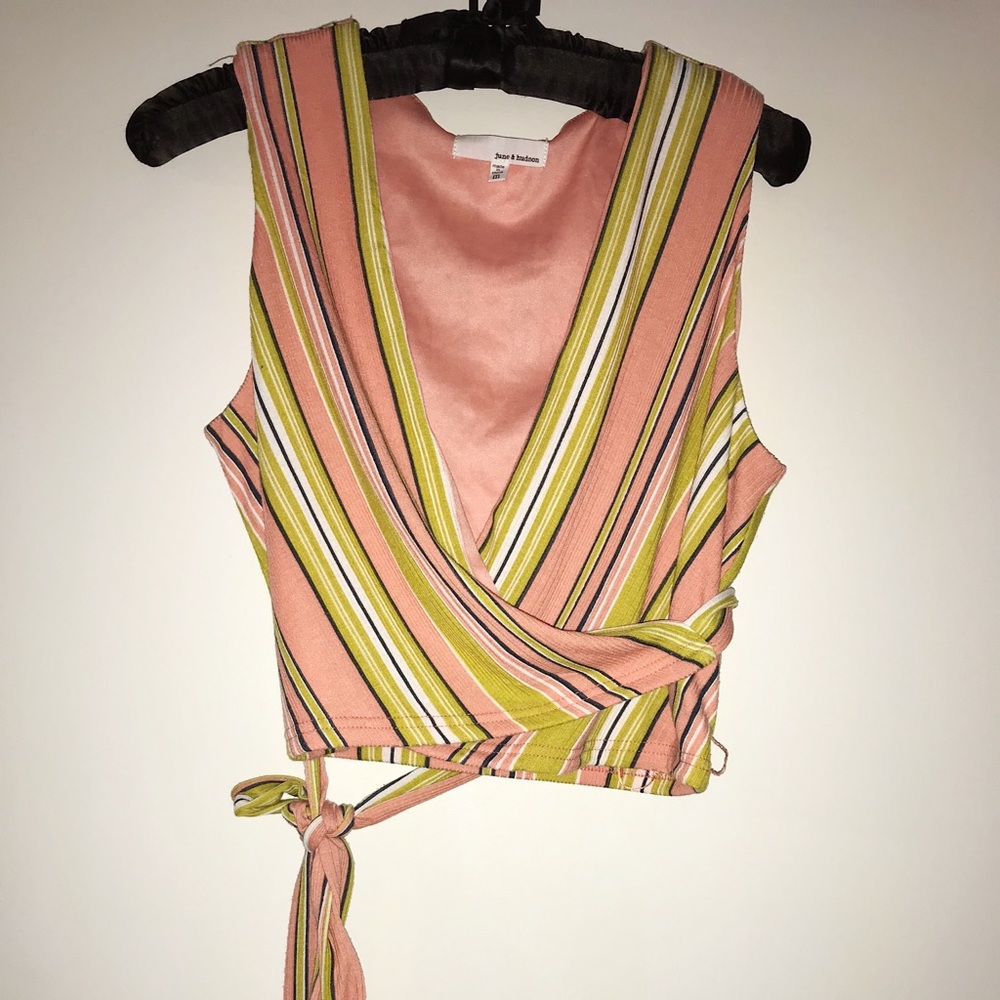 Multi-colored wrap shirt